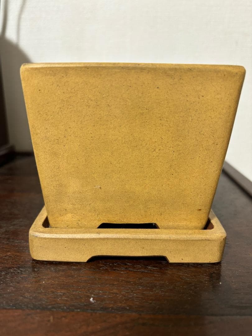 紫砂の鉢 盆栽鉢釘彫鉢◇中国宜興◇刻印あり