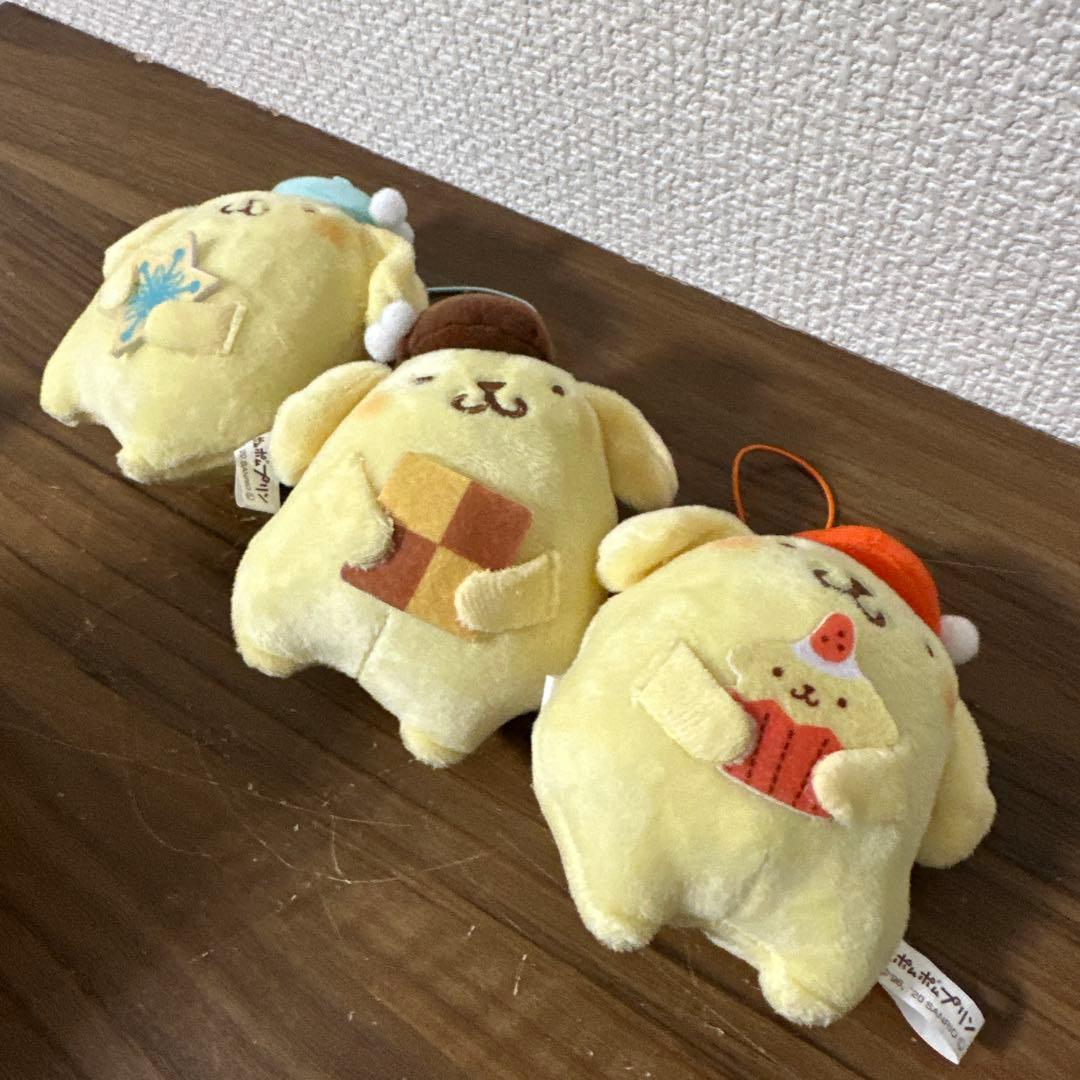 【希少・3個セット】　サンリオ　ポムポムプリン　冬のすいーつプリン　マスコット