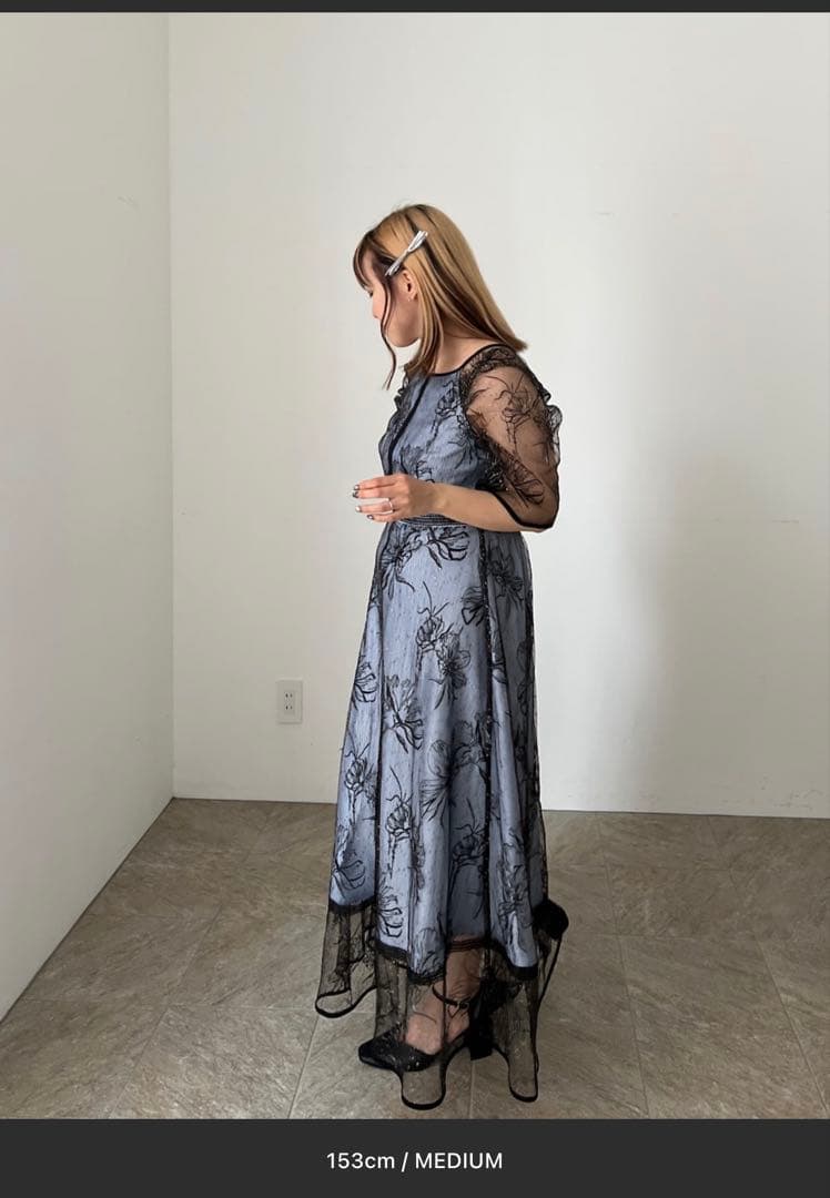 dorrydoll ドローイングフラワードレス　結婚式　オケージョン　ワンピース