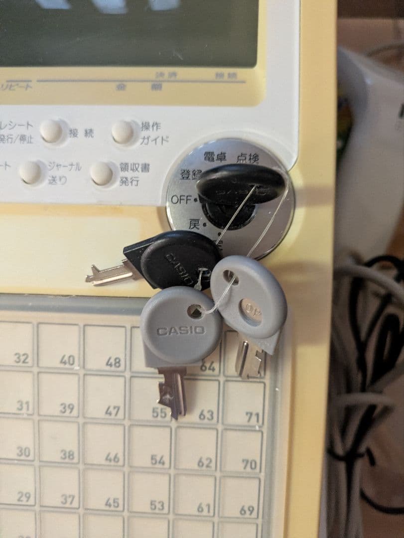 【中古品】カシオ　電子レジスター　TK-2500　ハンドスキャナー付