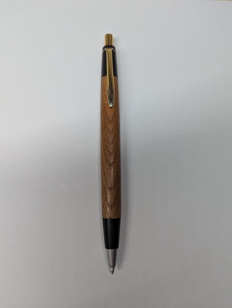 野原工芸旧型欅固定式口金シャーペン（オイル付き)