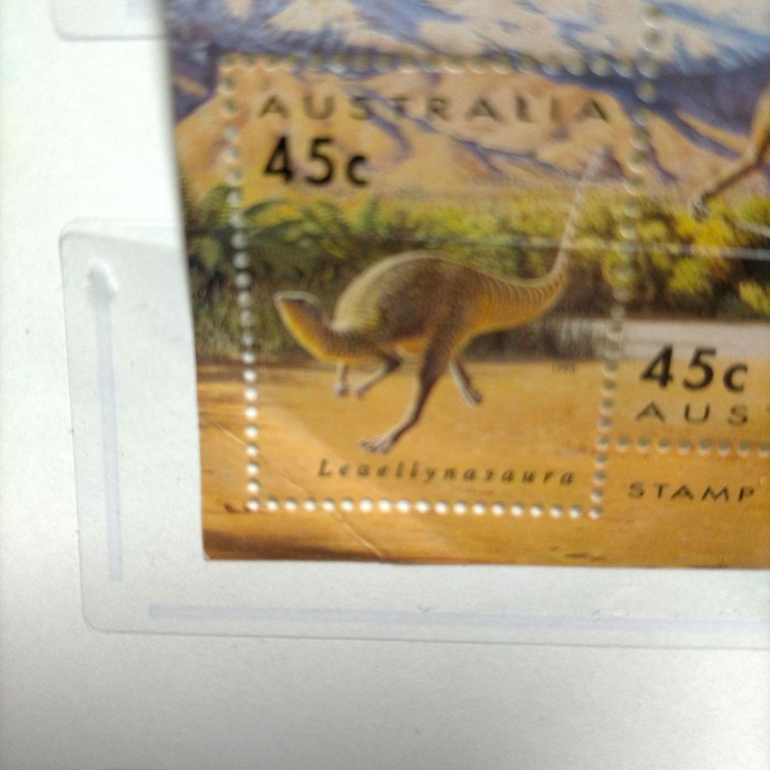 外国切手 オーストラリア 1993世界切手展 恐竜 切手シート 未使用
