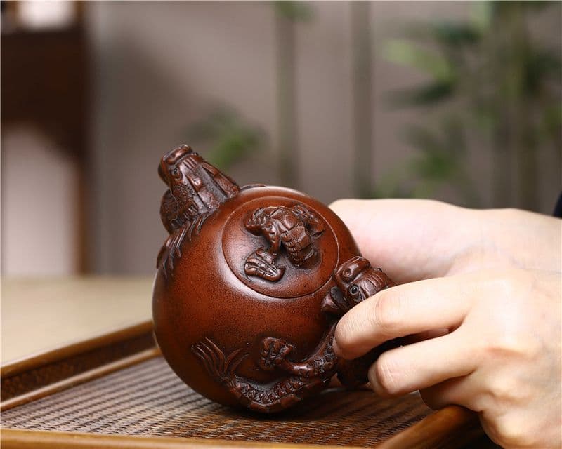 龍茶壺  中国古美術  宜興  紫砂壺・急須・茶道具