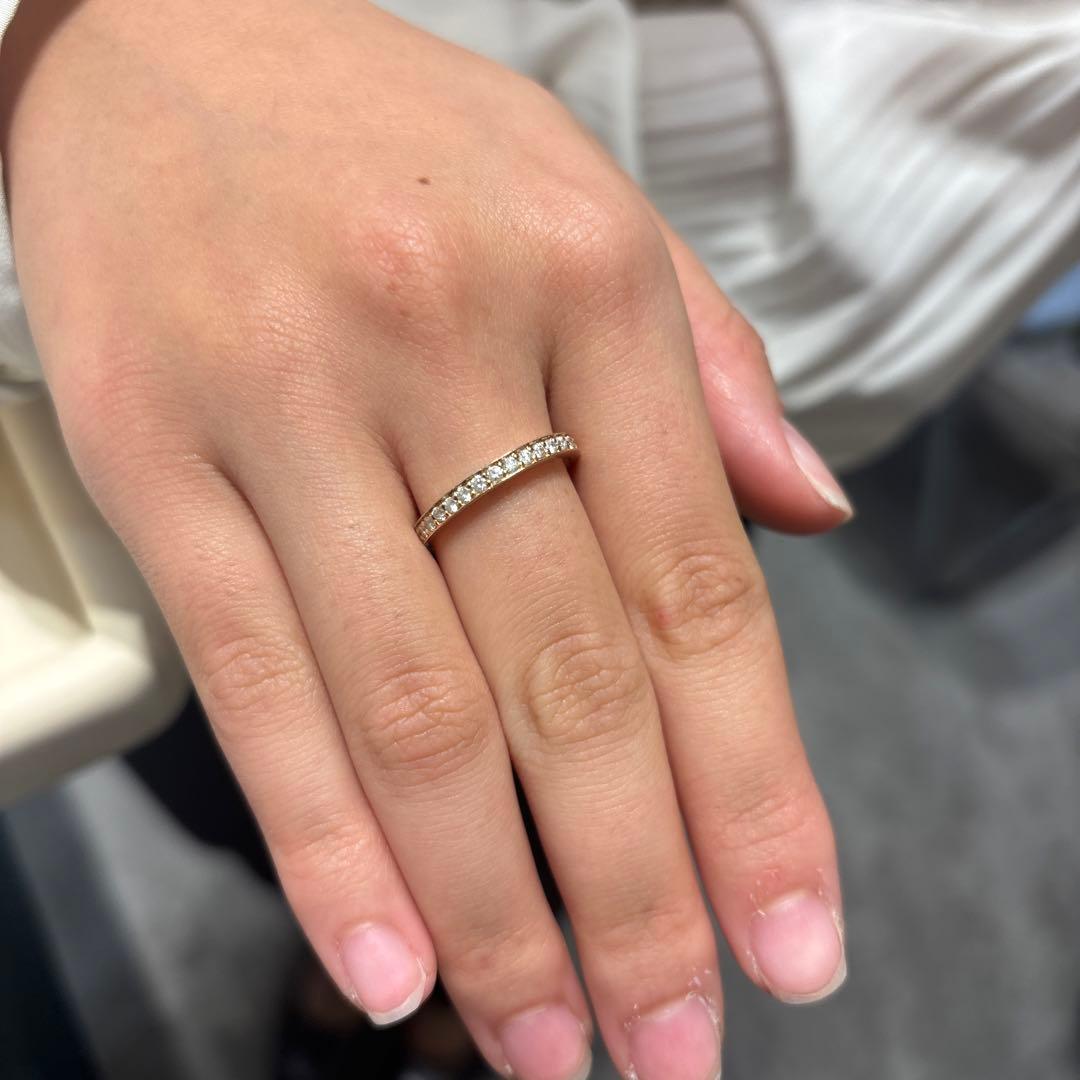 「再々終値下げ」エタニティハーフK18ピンクGダイヤリング本日24:00時まで