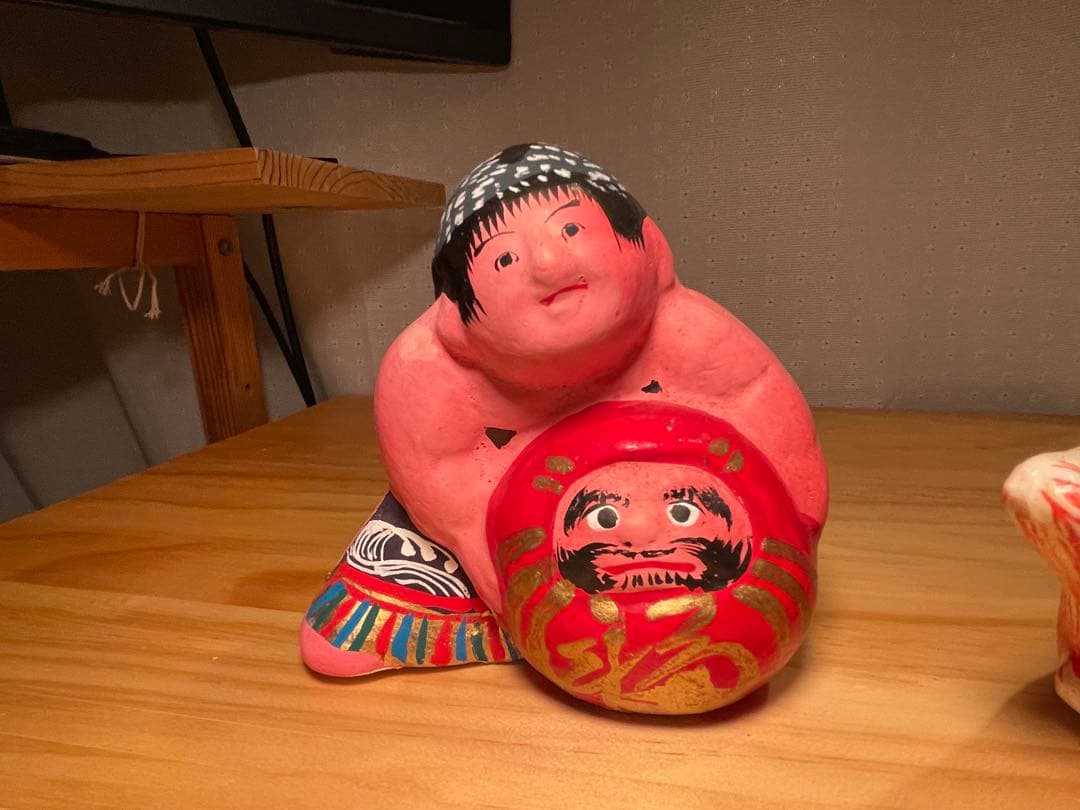 土雛 中野土人形 4体セット 【奈良久雄】 うち1体サイン入り！