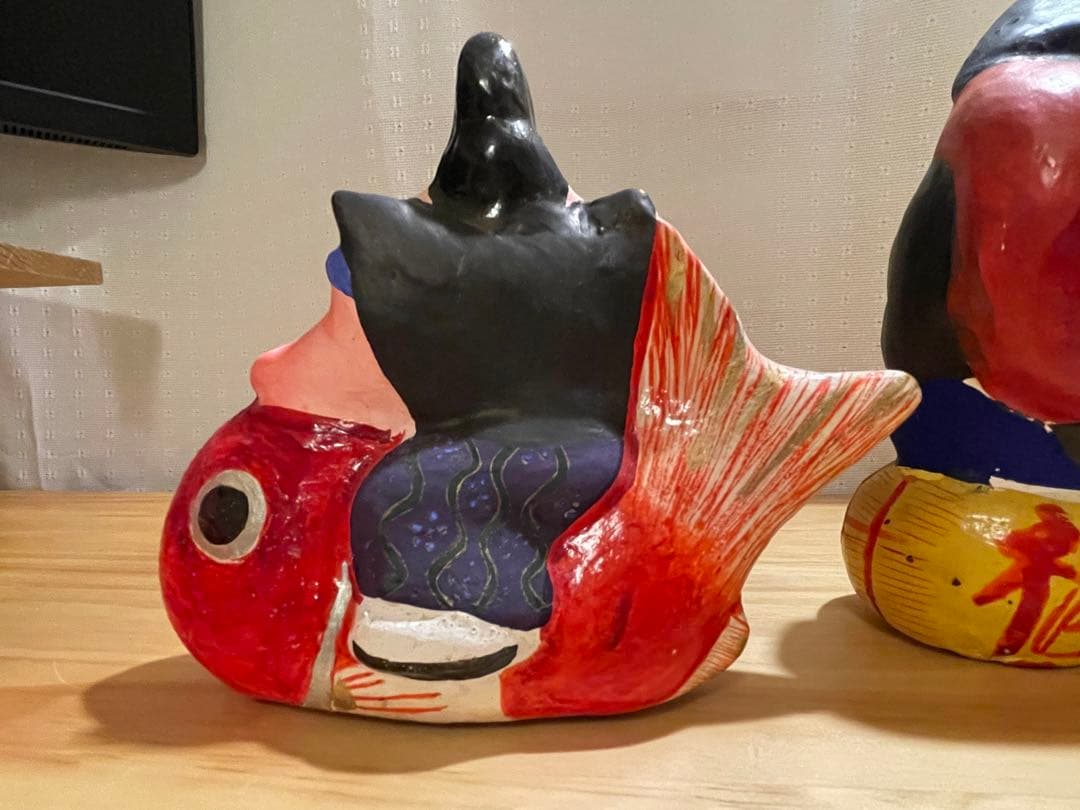 土雛 中野土人形 4体セット 【奈良久雄】 うち1体サイン入り！