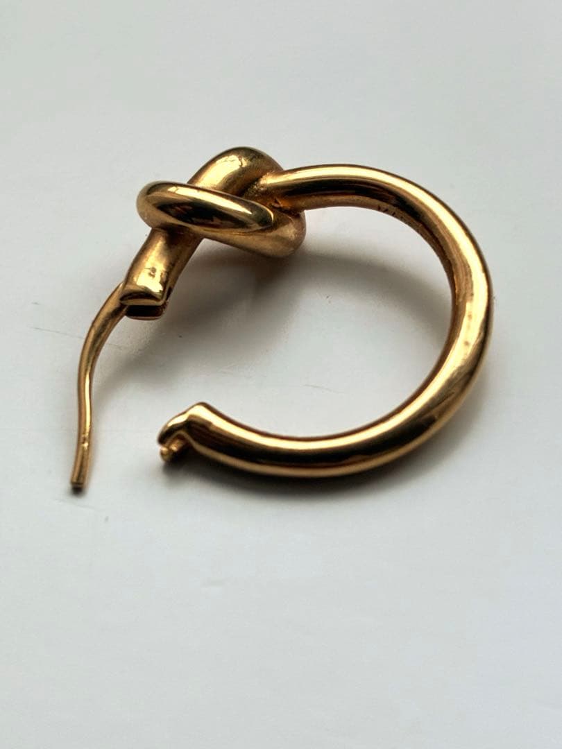 CELINE ノット スモールフープ ピアス ゴールド SCA1224 両耳