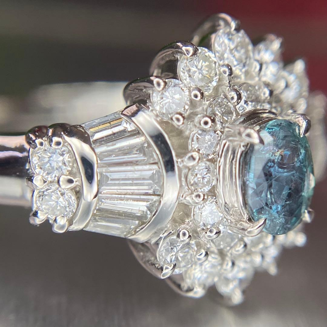 天然非加熱アレキサンドライト ダイヤモンド 計1.06ct PT900