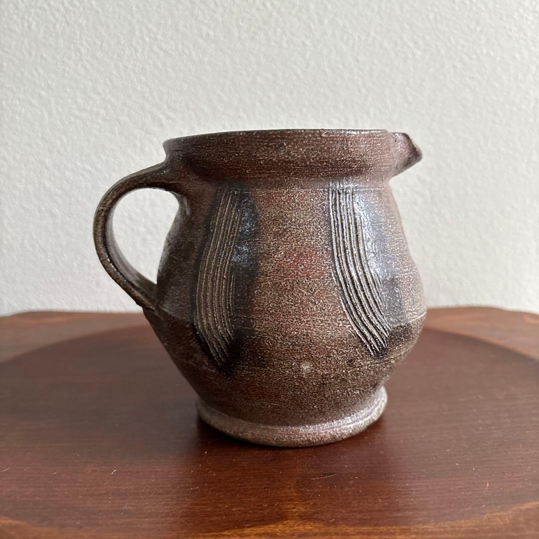 櫛掻き ピッチャー 塩釉 民藝