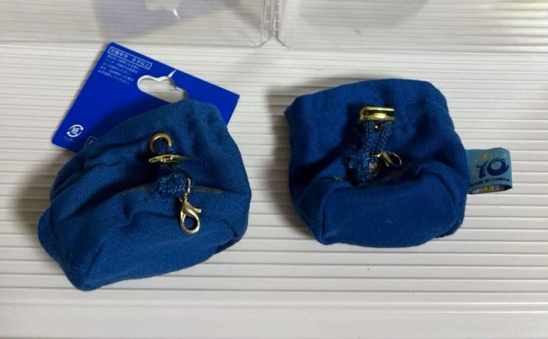 ディズニー、ダッフィー、シェリーメイぬいぐるみバッチ、10周年ストラップチェーン