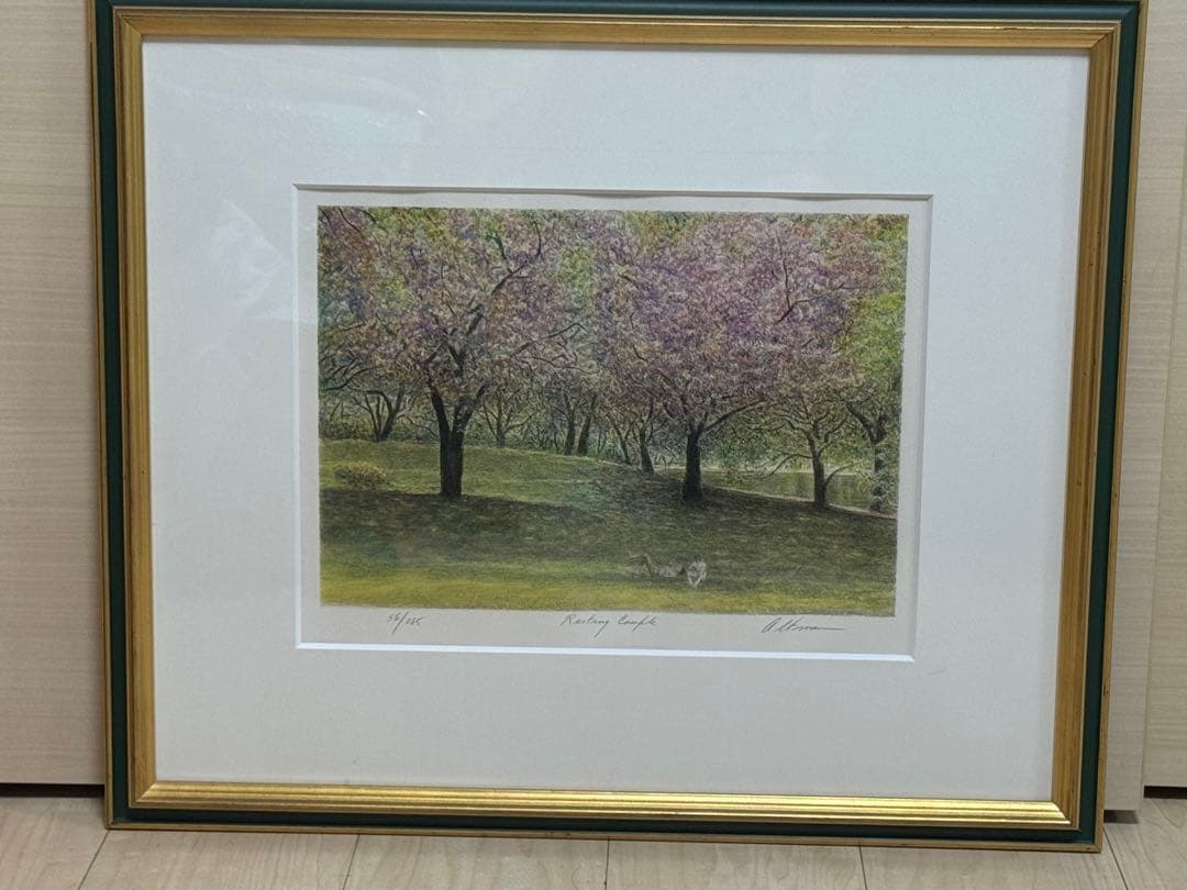 Harold Altman lithographレスティングカップル　リトグラフ