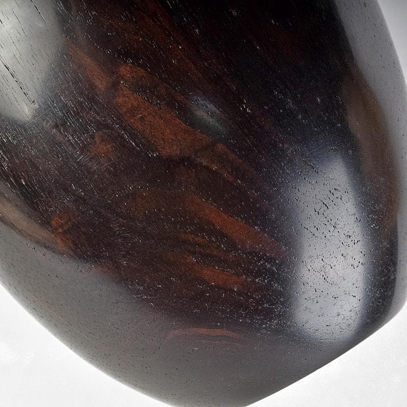 茶道具　雲州佐幸作　黒檀茶壷　茶心壷　約376g　共箱　V　R9362