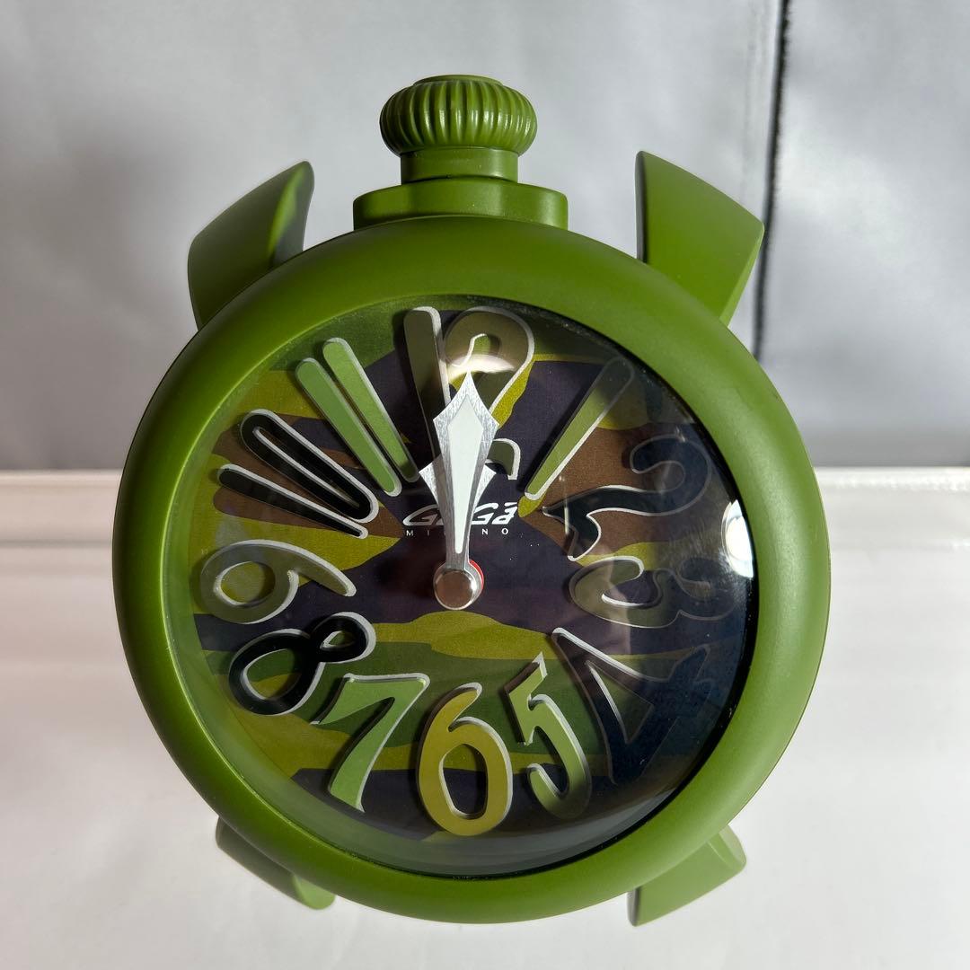 美品 GaGa MILANO ガガミラノ 目覚まし時計 迷彩 時計 動作確認済み