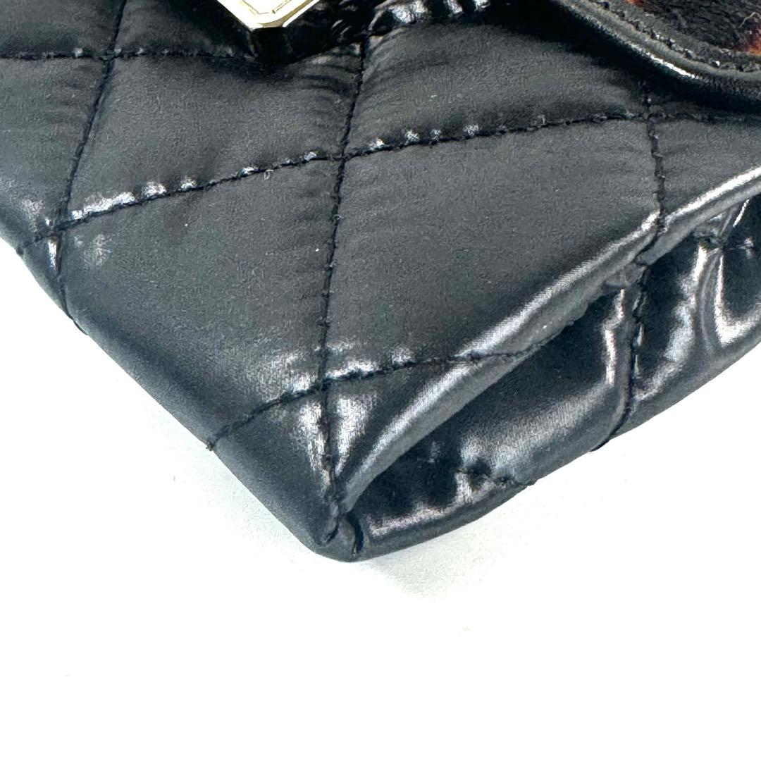 【美品】ドルチェアンドガッバーナ　財布　フラップ　レオパード　ナイロン　ハラコ