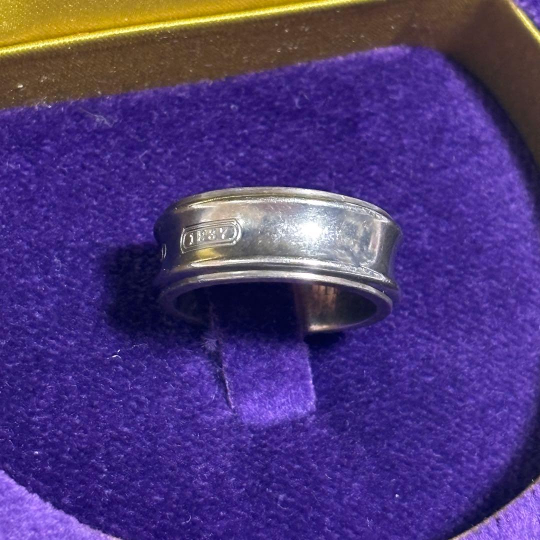 TIFFANY ティファニー 925Ti ナロー リング シルバー×チタン