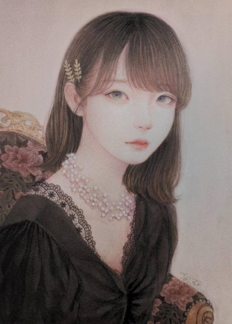 むらまつちひろ、「脳しんとう」、希少画集・額装画、日本製・新品額縁