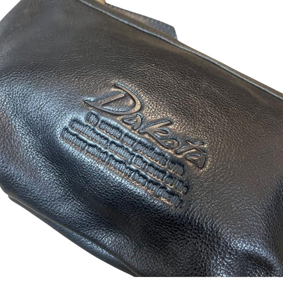 【ほぼ未使用】ダコタ ショルダーバッグ ジェントリー レザー ブラック 斜め掛け