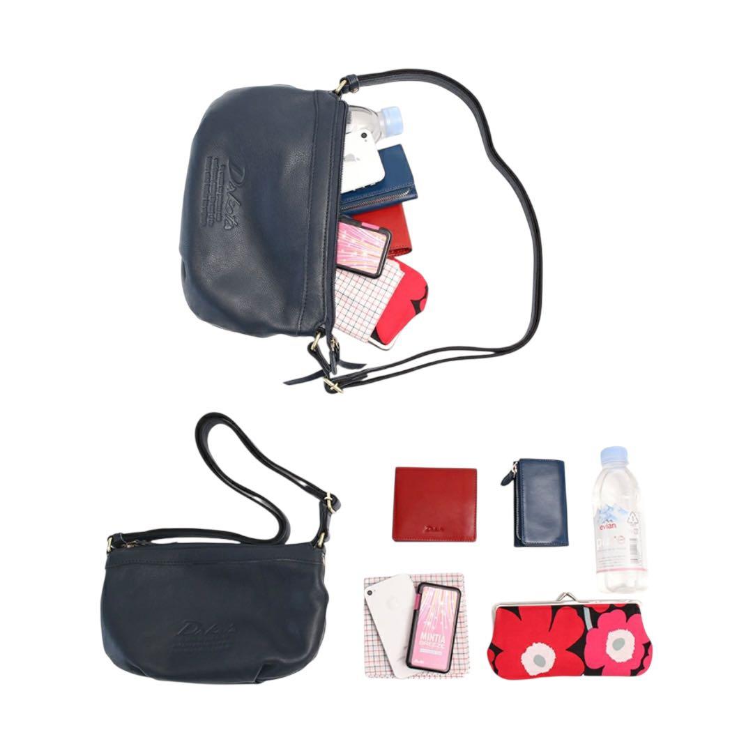 【ほぼ未使用】ダコタ ショルダーバッグ ジェントリー レザー ブラック 斜め掛け