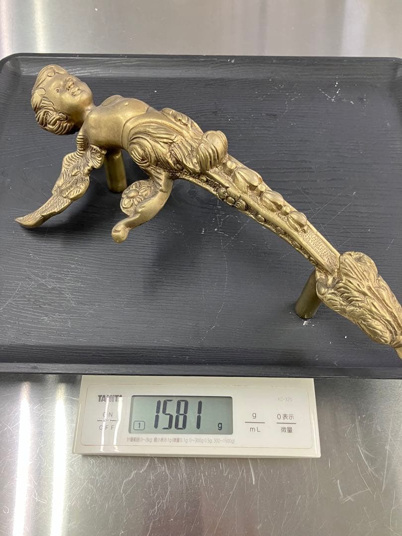 アンティーク天使の 高級ドアハンドル　レトロな取手　エンジェル　鋳物　ドアノブ