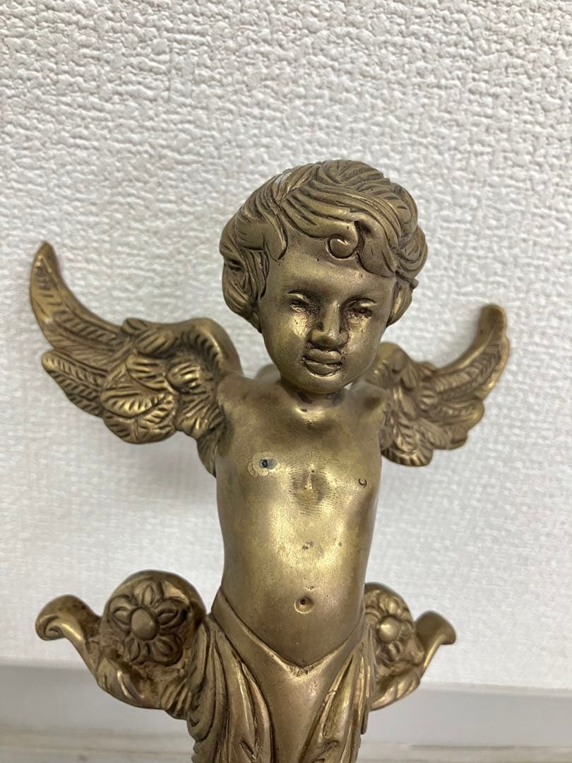 アンティーク天使の 高級ドアハンドル　レトロな取手　エンジェル　鋳物　ドアノブ