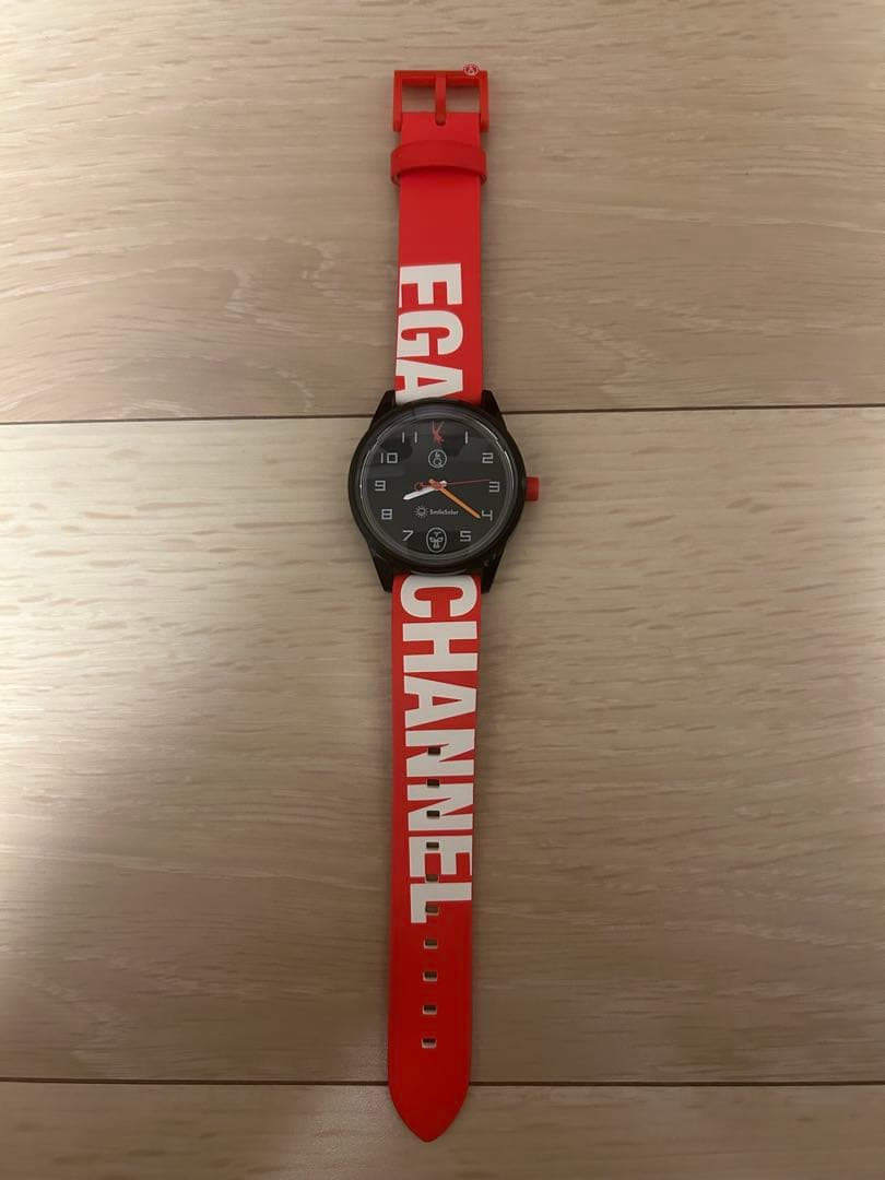 【試着のみ】エガちゃんねる　限定500　シチズン　コラボ　ソーラーウォッチ　赤