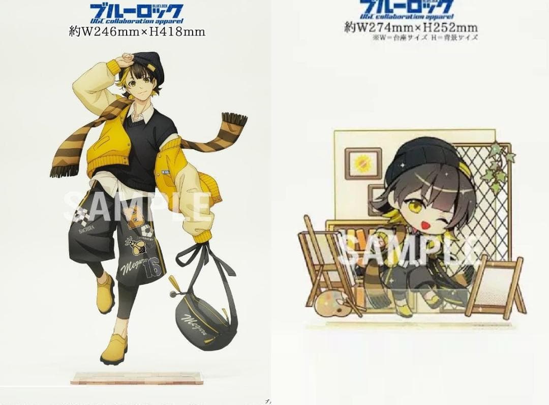 ブルーロック 蜂楽廻 UGCコラボ アパレル BIGアクリルスタンド Wセット