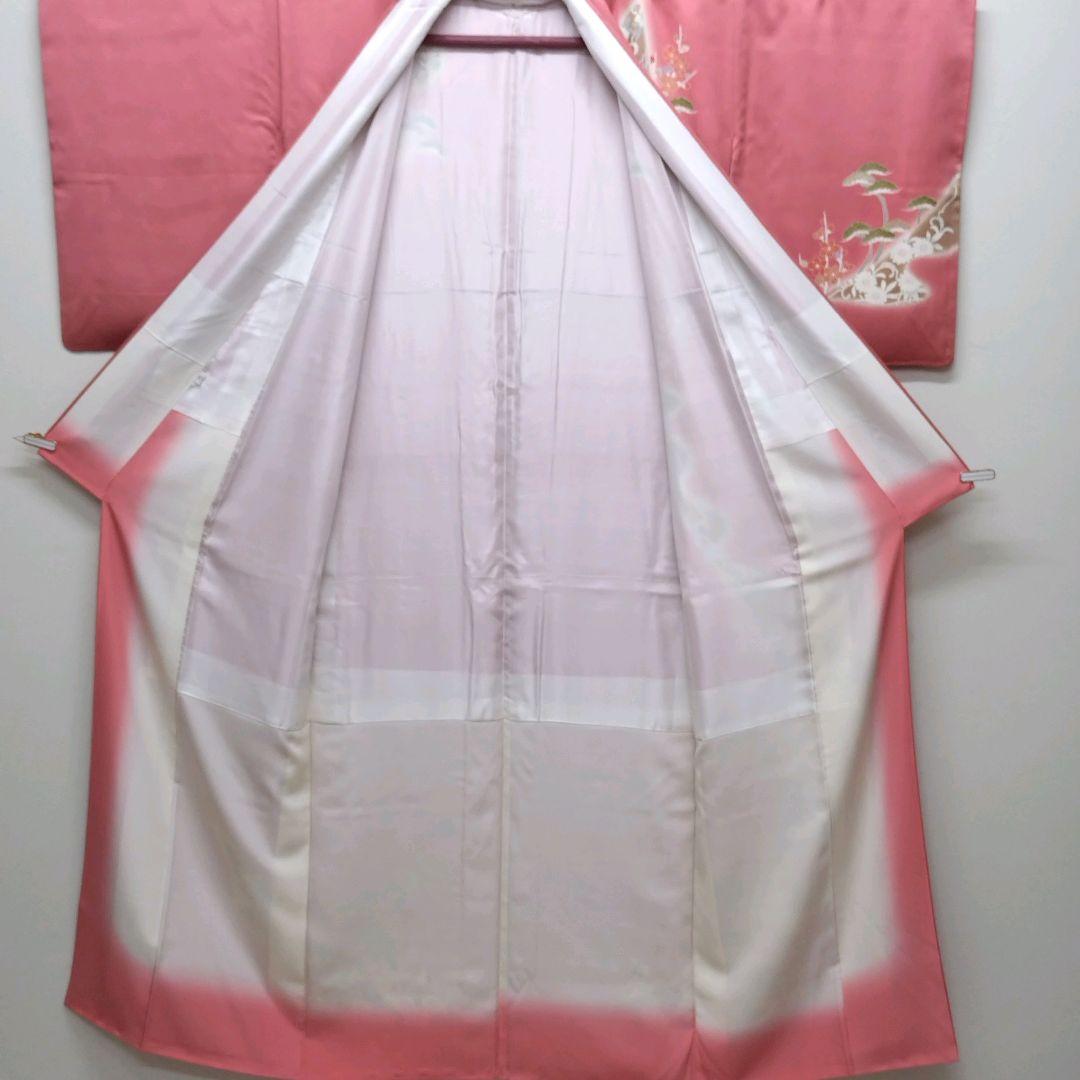 663　半額セール　正絹　小田急百貨店誂え　友禅　訪問着　４点フルセット