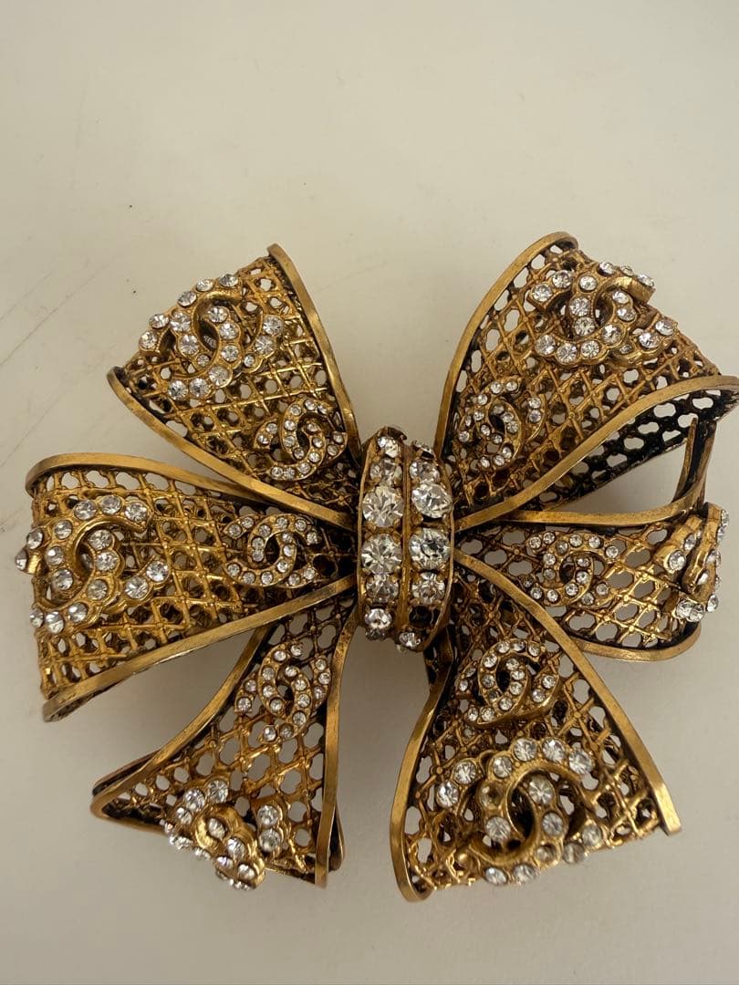 CHANEL ヴィンテージ リボン ブローチ