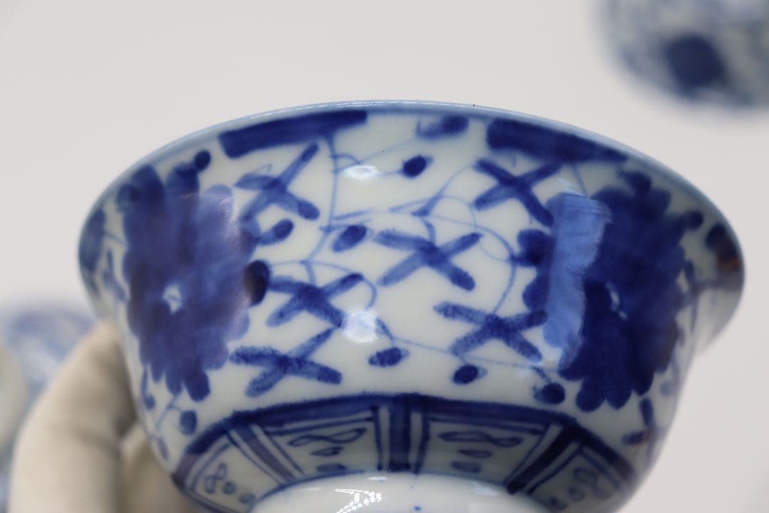 中国　清時代　染付お碗6点　送料込み0211