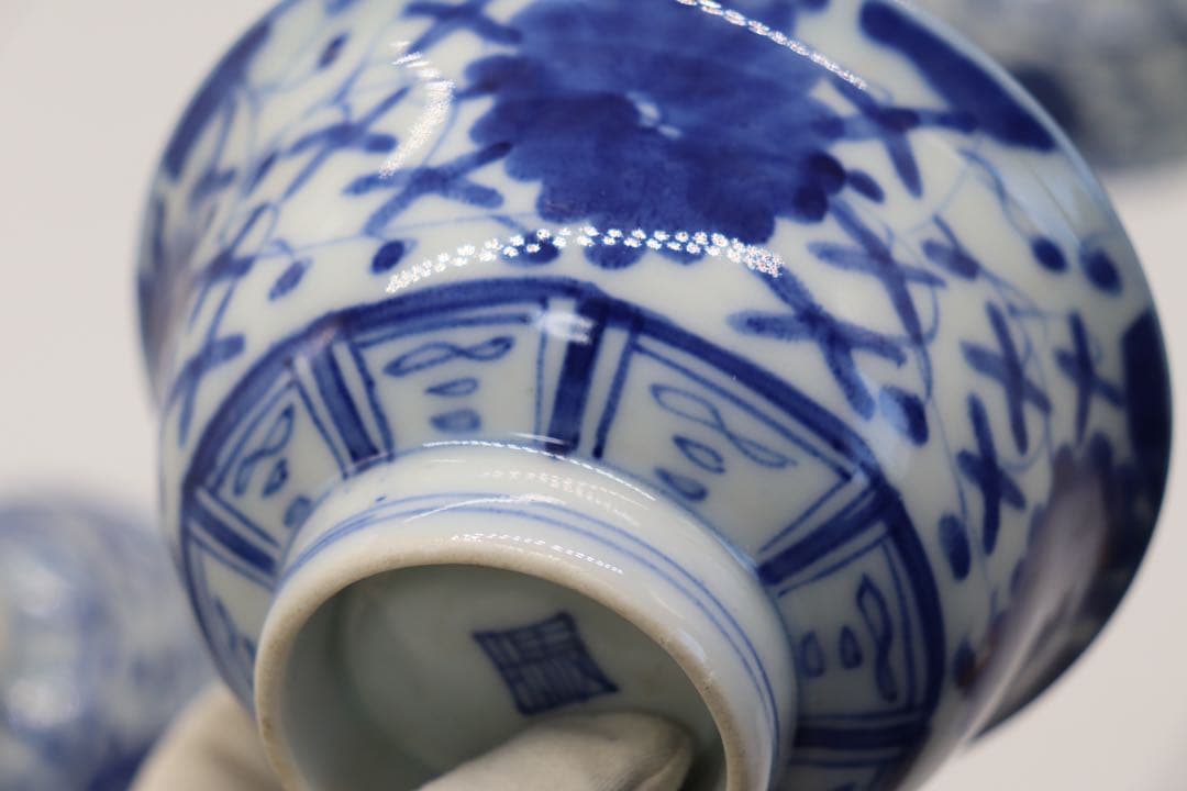 中国　清時代　染付お碗6点　送料込み0211