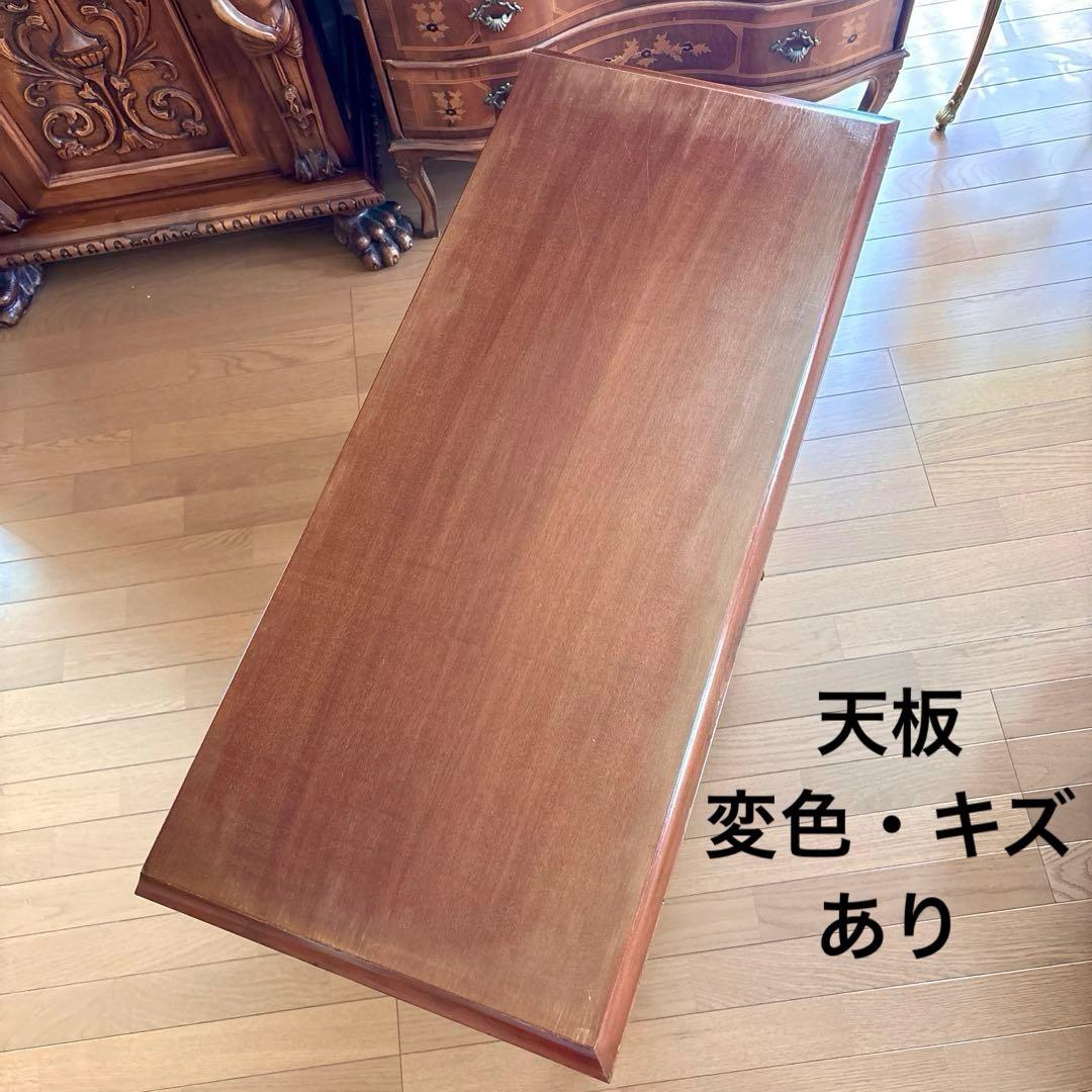 イタリア製 アンティーク彫刻サイドボード(ドイリー付き)天使の絵画はオマケ☆