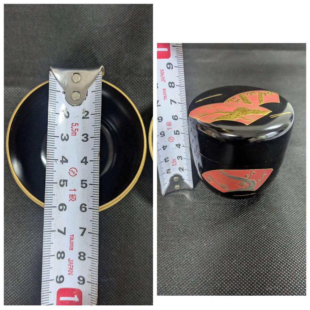 茶道具 棗 蒔絵 8点 まとめ売り 黒 赤 朱色