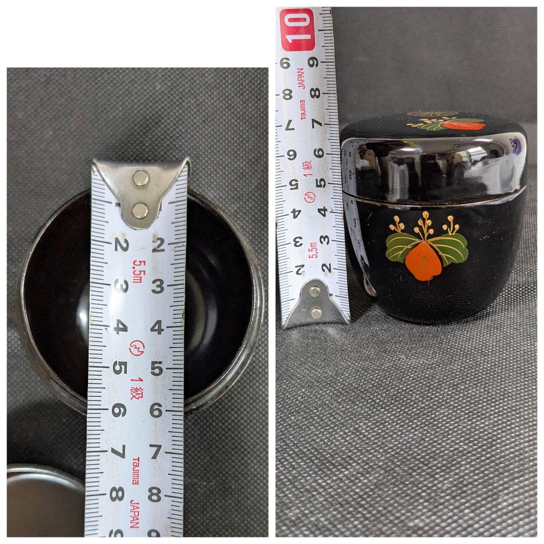 茶道具 棗 蒔絵 8点 まとめ売り 黒 赤 朱色