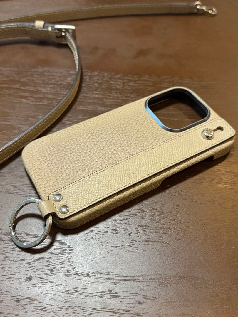 ボナペンチュラ iPhone16Pro レザーケース ショルダーストラップセット