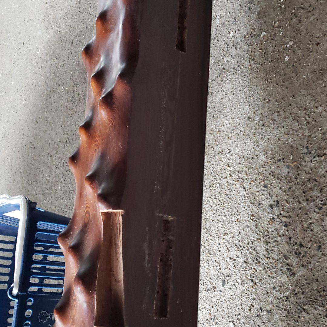 床柱　黒檀？　紫檀？　無垢　中古品