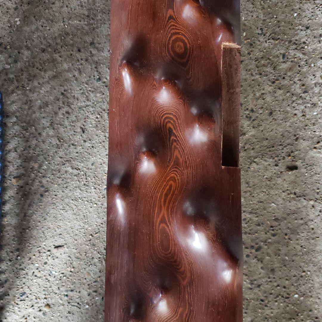 床柱　黒檀？　紫檀？　無垢　中古品