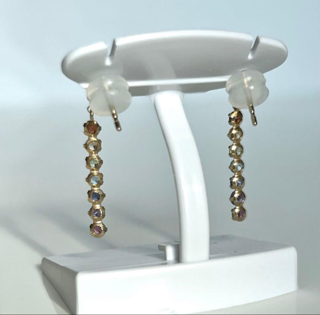 新品　k10 揺れる アミュレット　御守り　ピアス　10金