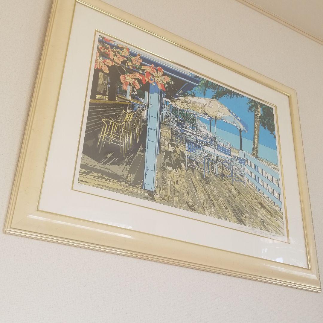 絵画　鈴木 英人　「SEA SIDE BAR」