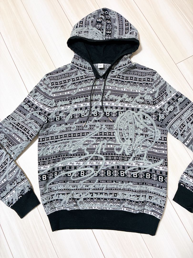 【ベルルッティ】幾何学模様 フード付きパーカー