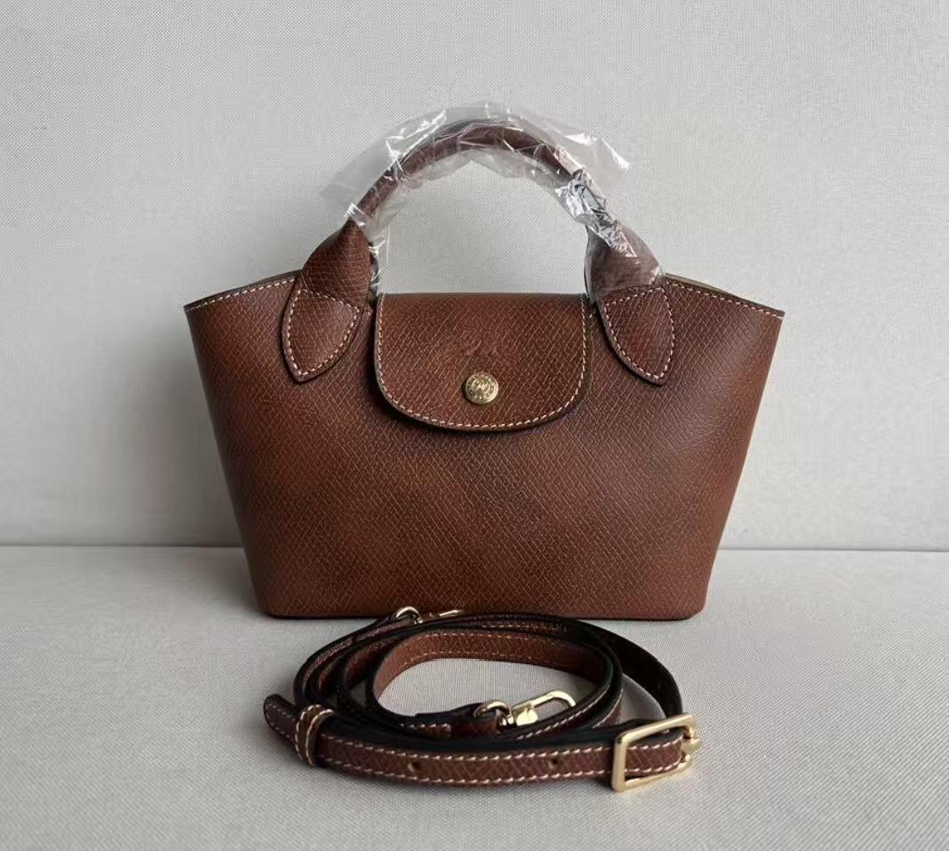ロンシャン LONGCHAMP PURE XS トートバッグブラウン　シミアリ