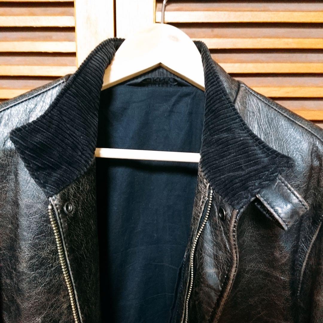 ダナ・キャラン【 DKNY 】レザー ライダース ジャケット