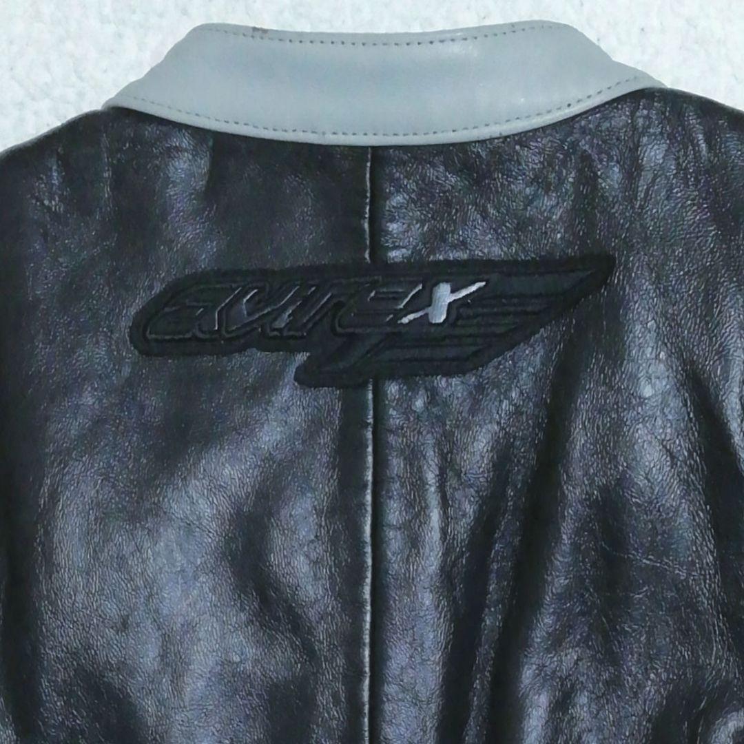 AVIREX アヴィレックス レザーシングルライダースジャケット(M)