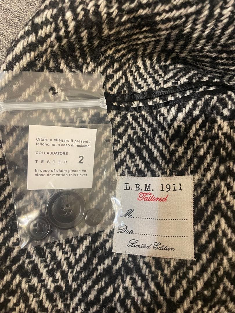 L.B.M. 1911 ルビアム　コート ヘリンボーン　膝上丈　48