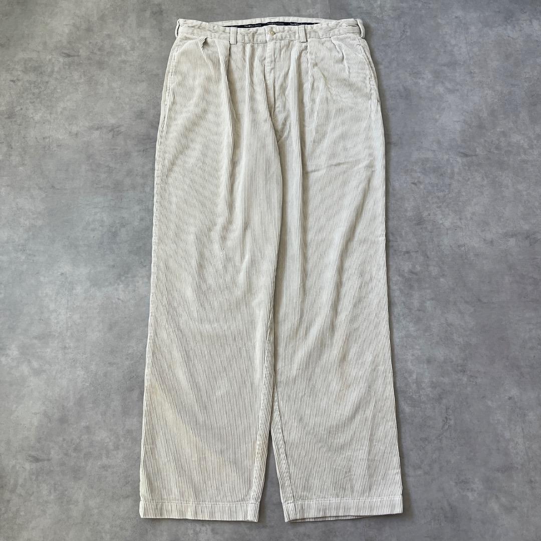 ポロラルフローレン W36 コーデュロイ ポロチノ 古着 90s 白 18214