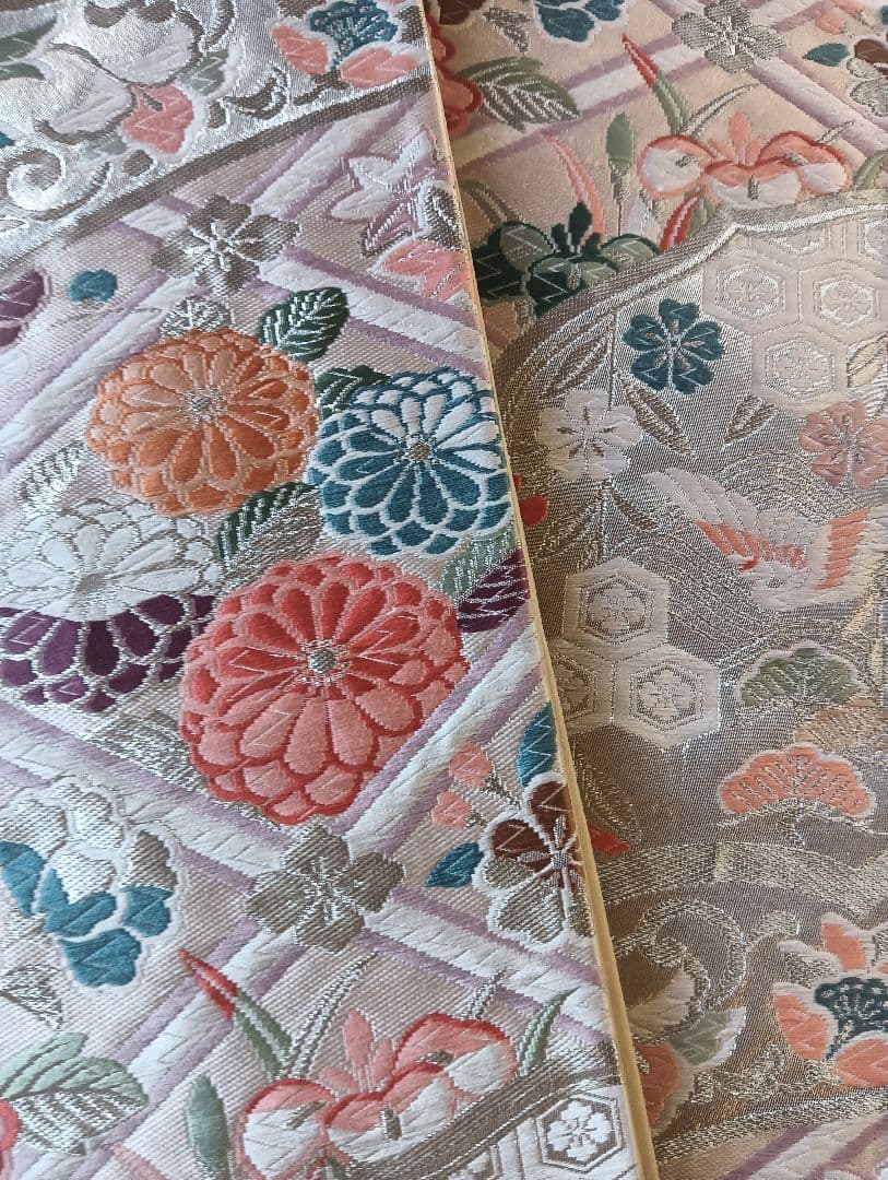 振袖フルセット　美品　パープル系　ロマンチックな古典柄　丈160　裄66.5