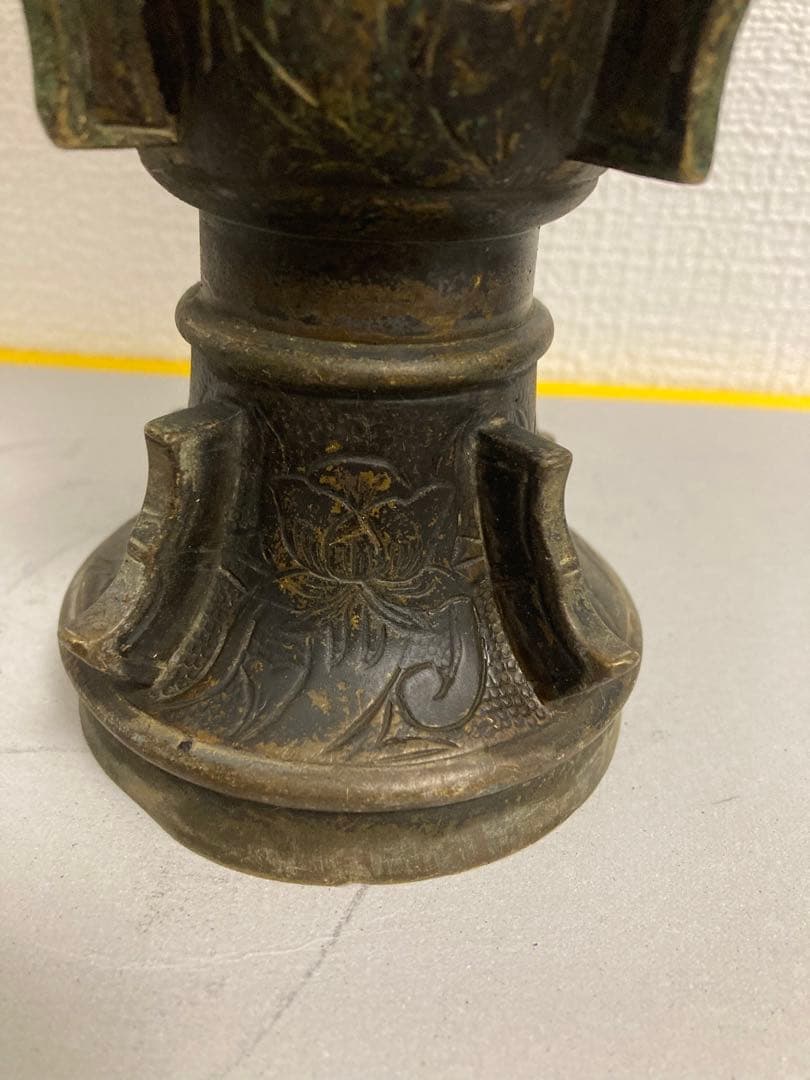 中国古董，青銅器尊，古銅製，時代物。