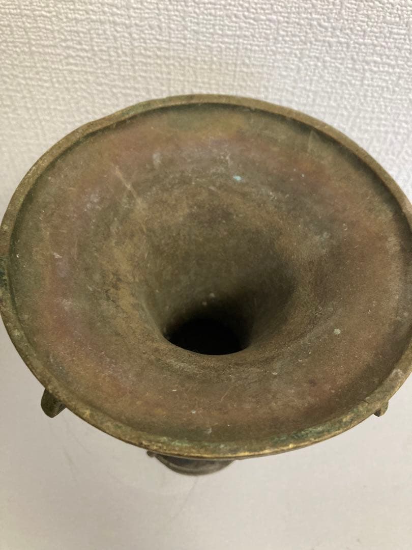 中国古董，青銅器尊，古銅製，時代物。