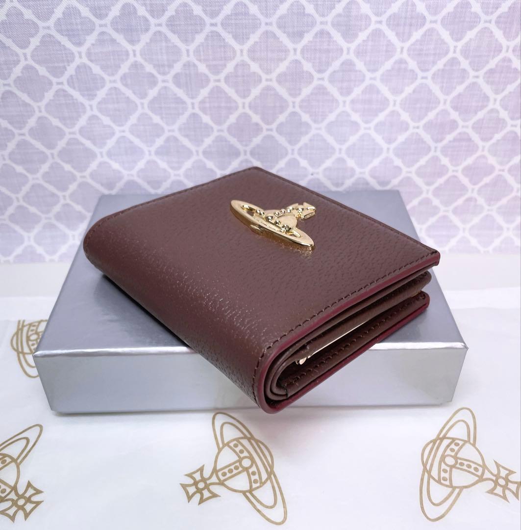 【最新作☆美しい】オーブ ヴィヴィアン・ウエストウッド 二折財布 ブラウン