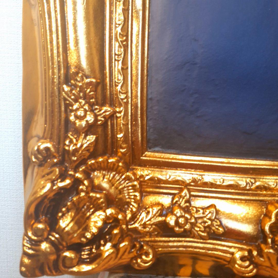 フェルメール作品　絵画　『真珠の耳飾りの少女』　キャンパス　豪華　金箔額縁付き