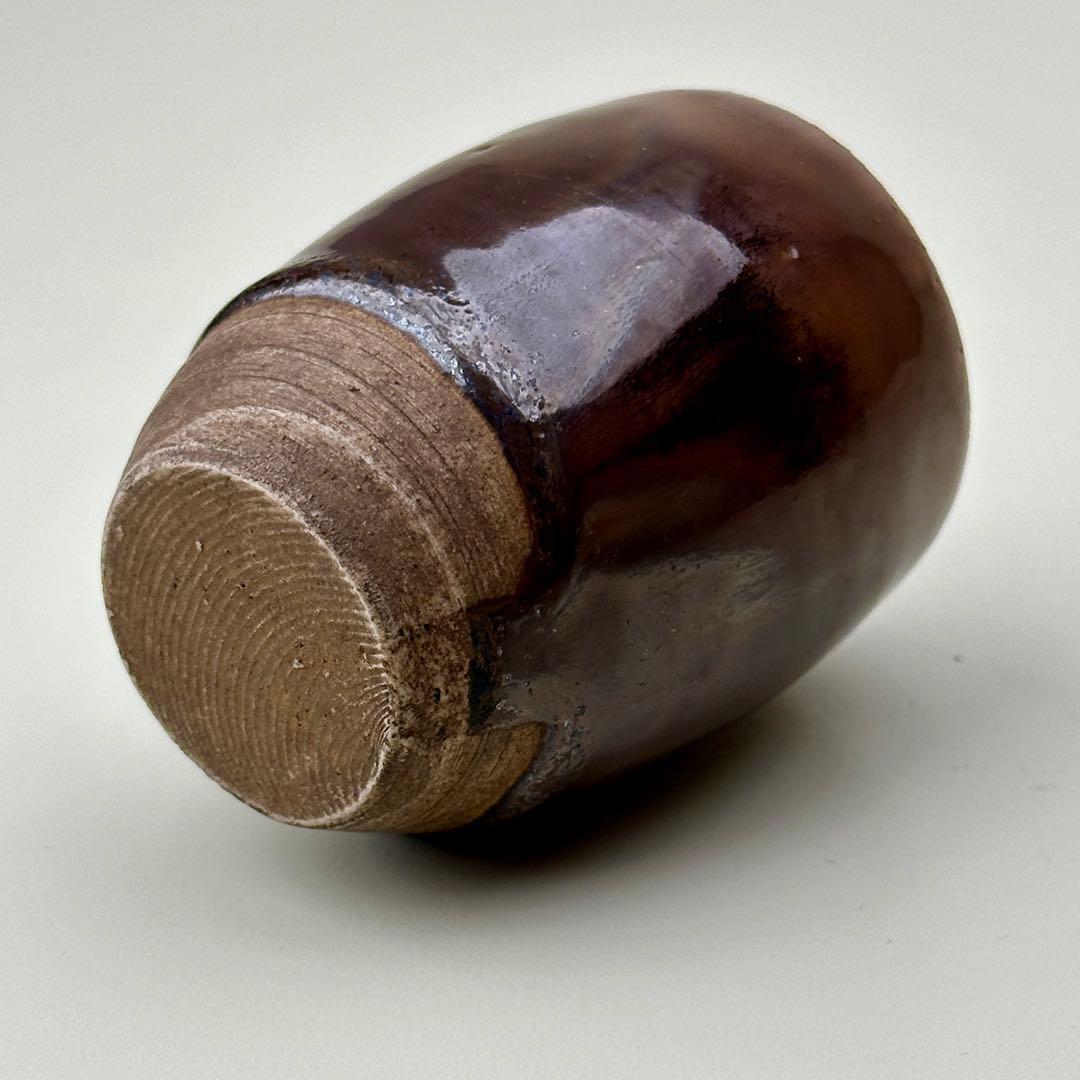 江戸後期頃 茶入れ 茶道具 時代物 仕覆付き 骨董品　アンティーク